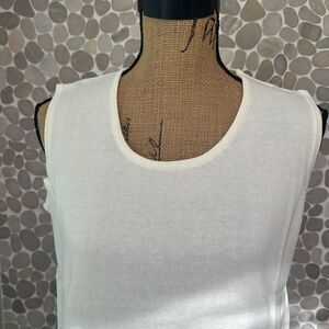 NWT Haband Salon Studio ivory knit sleeveless top – size M